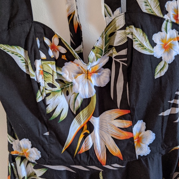 Hell Bunny Hawaiian Flower Print Dress XS - Picture 5 of 8